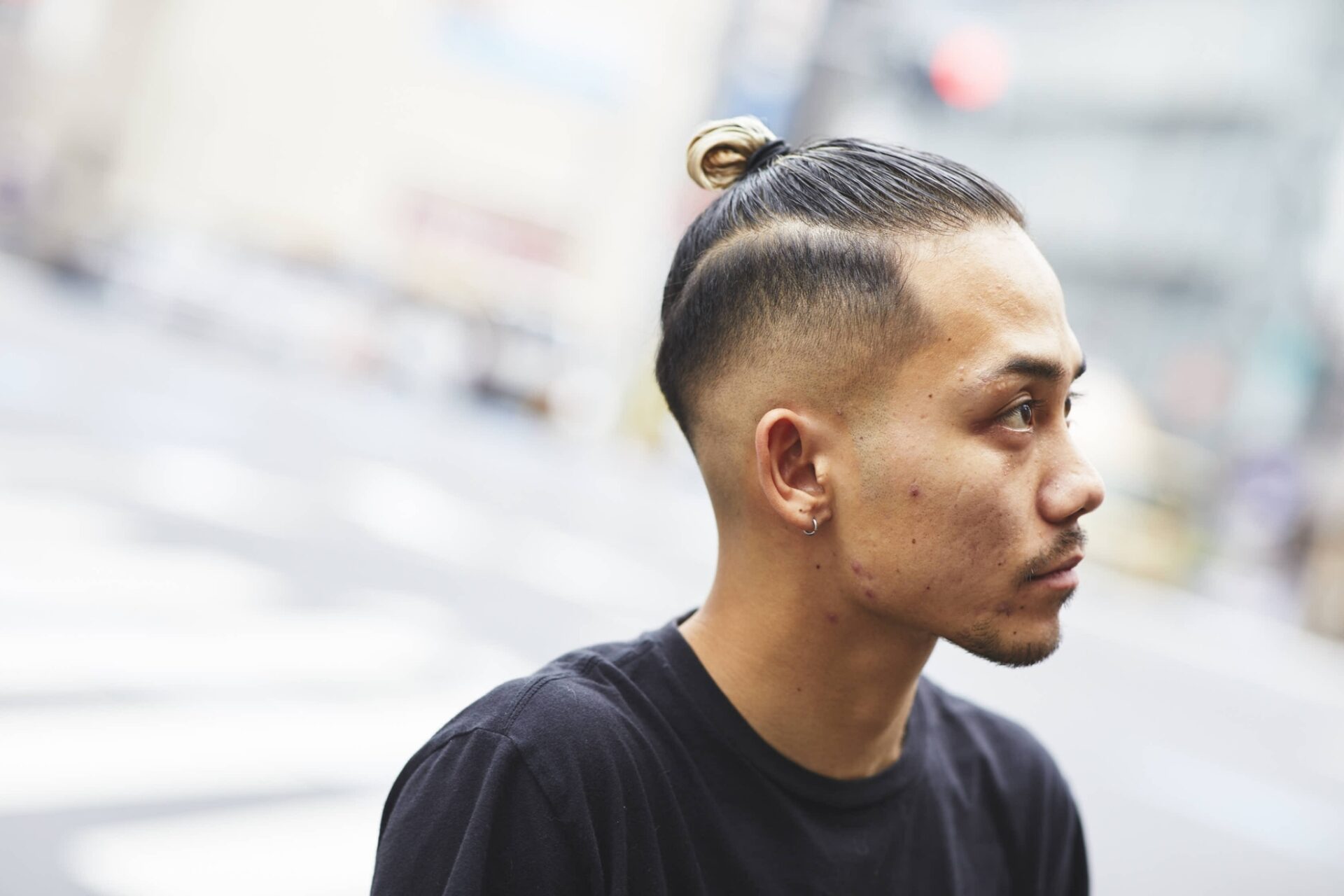 面長メンズにおすすめの髪型 マンバン バーバースタイル フェードカット