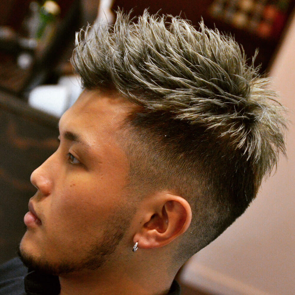 フェードカット バーバースタイル 髪型 ヘアカタログ ヘアスタイル ジェットモヒカン